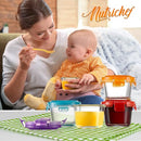 NUTRICHEF 24 PIECE 12 GLASS FOOD STORAGE CONTAINERS MEAL PREP MULTICOLOR - Brand New