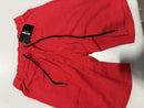 BLU ROCK NEW YORK MEN'S ZIP POCKET JOGGER SWEAT SHORTS BAGGY - SIZE: MEN M - RED - Brand New