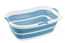 Silver One Collapsible Laundry Basket 42L 11 gallons (B0CP37YRTZ) - Blue - Like New