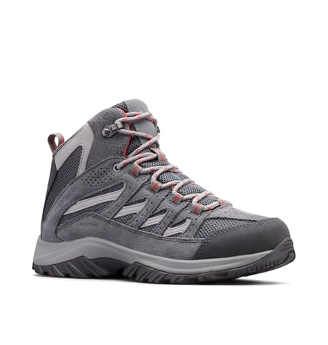 COLUMBIA WOMEN'S CRESTWOOD MID WATERPROOF GRAPHITE/DAREDEVIL SIZE 10.5 - Like New