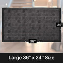 Sierra Concepts Front Door Mat Heavy Duty Welcome 36" x 24" 2-Pack - Gray Maze - Like New