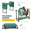 iPower Garden Kneeler Seat Foldable Kneeling Bench Pad 2 Tool Pouches Green - Brand New