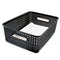 ADVANTUS WEAVE DESIGN PLASTIC MEDIUM BIN, 13.75"L BY 10.5"W BY 4.625"H, BLACK - Like New