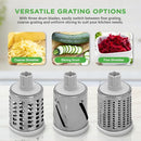 NUTRICHEF 3 IN 1 CHEESE GRATER & SHREDDER - BLACK - Like New