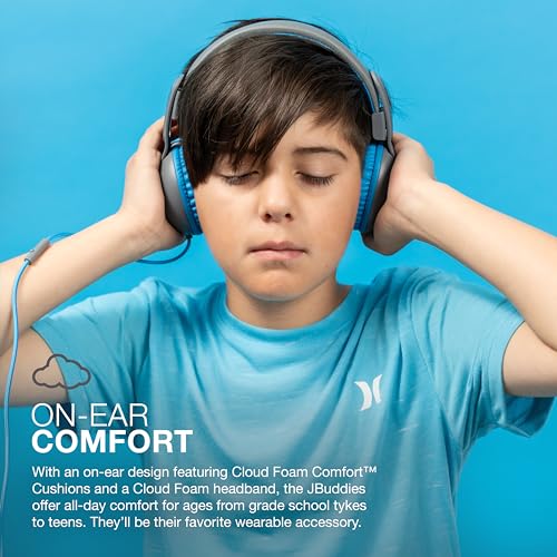 JLAB JBUDDIES STUDIO 2 WIRED KIDS HEADPHONES - GREY/BLUE - HKSTU2RGRYBLU122 - Brand New