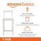 AMAZON BASICS WOODEN BAR STOOL WITH BACKREST 24" 1 UNIT - WHITE - Brand New