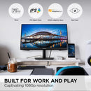 VIEWSONIC 24 INCH IPS FULL HD 1080P MONITOR WITH ADAPTIVE SYNC, 75HZ - BLACK - Like New