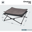 KINGCAMP ELEVATED DOG BED PORTABLE RAISED BEDS STABLE FOLDING DOG COT -BLACK - Like New