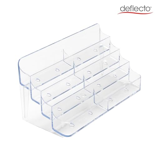 DEFLECT-O DEFLECTO 70801 EIGHT-POCKET BUSINESS CARD HOLDER CAPACITY 400 CLEAR - Brand New