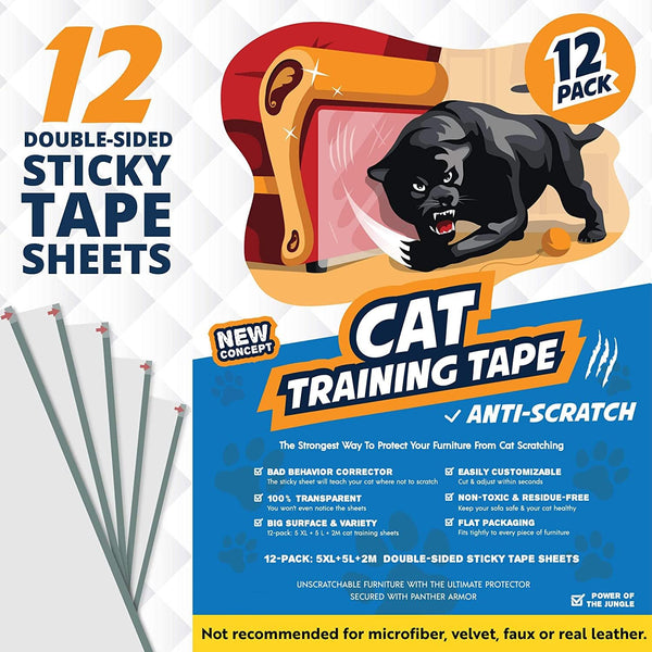 GNIUSYNAX CAT SCRATCH DETERRENT DOUBLE SIDED ANTI FM001- TRANSPARENT - Brand New