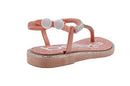 Bebe Girls Toddler Baby Little Kid PCU Rhinestone T-Strap Slide Sandal 7-8 - Brand New