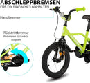 HH HILAND HILAND 12" BOYS BIKE 3-9 YEARS OLD BOYS BIKE STABILIZER WHEELS - GREEN - Like New