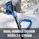 Snow Joe 13" Cordless Snow Shovel Bundle W/ CVR & Ice Dozer, 24V, 4 Amp - BLUE - Like New