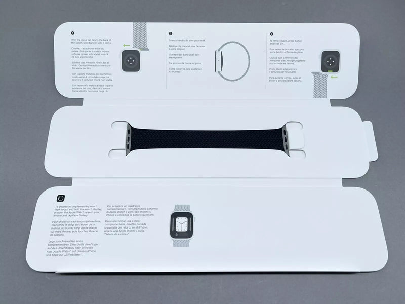 APPLE WATCH BRAIDED SOLO LOOP STRAP 40MM - SIZE: MEN 9 - CHARCOAL BLACK - Like New