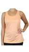 GALAXY BY HARVIC WOMENS MOISTURE WICKING RACERBACK TAGLESS POLYESTER-PEACH-XL - Brand New