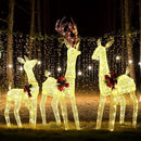 BEST CHRISTMAS CHOICES 3-Piece Reindeer Family Set White Lighted Christmas Decor - Brand New