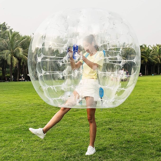 YUEBO Bumper Bubble Soccer Balls Teens/Adults, Body Zorb Ball 5FT/Transparent Like New
