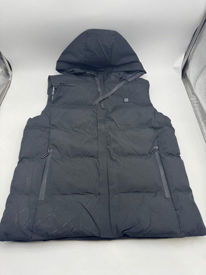 SHOPESSA MENS HEATED VEST WOMENS VESTS CASUAL QUILTED DOWN VEST BLACK X-LARGE - Brand New