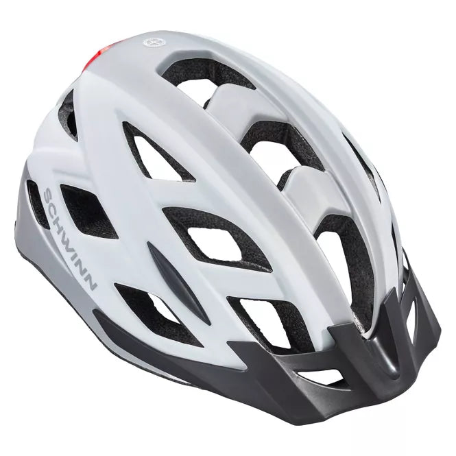 SCHWINN FLASH BIKE HELMET - GRAY WHITE - Like New