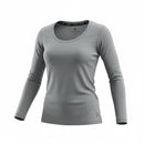 SPYDER WOMEN'S MICRO FRENCH TERRY THERMAL TOP SWL040 - SMALL - HEATHER GREY - Like New