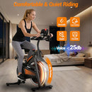CURSOR FITNESS Exercise Bike, Brake Pad Stationary Bike - Black/Orange - Like New