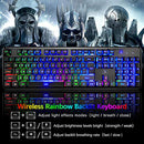 Rechargeable Keyboard and Mouse Wireless 2.4G Drive Free Backlit - Black - Brand New