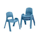 ECR4KIDS PLASTIC STACKABLE SITRIGHT CHAIR 11IN CLASSROOM FURNITURE 4 PACK - Brand New