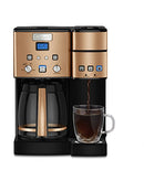 CUISINART SINGLE SERVE + 12 CUP COFFEE MAKER, STAINLESS STEEL, SS-15CP, COPPER - Like New