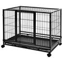 AMAZON BASICS PORTABLE HEAVY DUTY STACKABLE DOG & PET KENNEL - Scratch & Dent