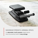 Finer Form 5-in-1 Weight Bench, Adjustable & Foldable for Bench Press - Like New