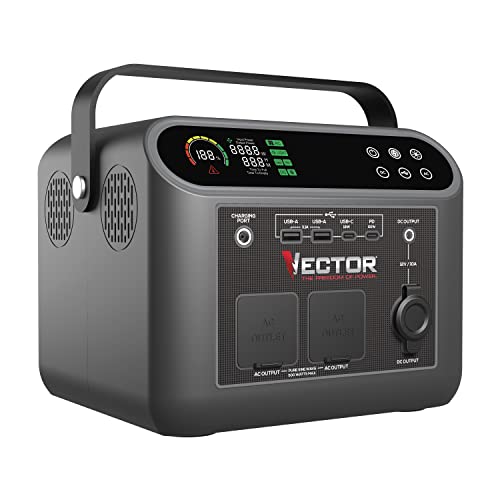 VECTOR VECLIPS4 500 WATT PORTABLE POWER STATION 444 WH LI-ON - BLACK - Like New