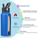 BJPKPK Insulated Water Bottles with Straw Lid, 32oz Metal Large Water Bottle - Like New