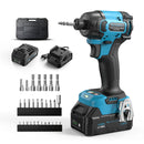 TILSWALL 20V CORDLESS IMPACT DRIVER, 260NM TORQUE BRUSHLESS, 3-SPEED - BLUE - Like New