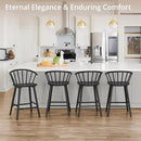LUE BONA BLACK 24-IN H COUNTER HEIGHT WOOD BAR STOOL 2 - PACK BLACK 20.9'' W - Like New