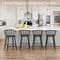 LUE BONA BLACK 24-IN H COUNTER HEIGHT WOOD BAR STOOL 2 - PACK BLACK 20.9'' W - Like New