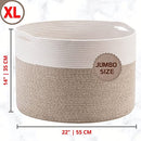 MINTWOOD Design Extra Large 22 x14" Decorative Woven Cotton Rope - Light Brown - Brand New