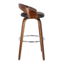 ARMEN LIVING SONIA 26" SWIVEL FAUX LEATHER BARSTOOL - WALNUT/BROWN - Like New