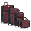 Travel Select Amsterdam Expandable Rolling Upright Luggage 4-Piece Set - Red - Brand New