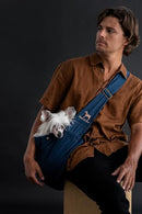 Noah & Paw Dog Sling Carrier Small5-18lb Denim - DARK BLUE - Like New