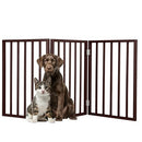 PETMAKER 3 Panel Pet Gate, Freestanding, Indoor, Brown, 54”x23.75” - Brand New