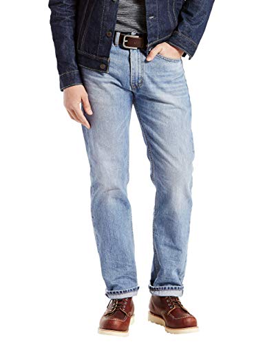 LEVI'S MEN'S 505 REGULAR FIT JEANS - SIZE: MEN W34X30L - KALSOMINE - Brand New