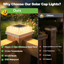BRIGHTEVER 3.5X3.5 4X4 SOLAR POST CAP LIGHT OUTDOOR 12-PACK WHITE - Like New