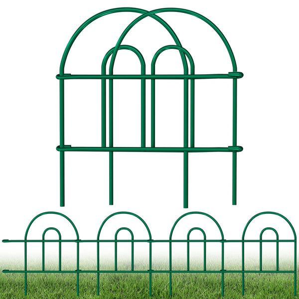 AMAGABELI Garden & Home 35Panels 18in(H)×50ft(L) Decorative Green Fences - Brand New