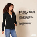 AMAZON ESSENTIALS WOMEN'S CLASSIC-FIT FULL-ZIP POLAR SOFT FLEECE JACKET L BLACK - Brand New