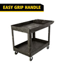 Rubbermaid Commercial Products 2-Shelf Utility/Service Cart Medium Black - Brand New