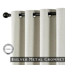 CHRISDOWA 100% BLACKOUT GRAYISH BEIGE CURTAINS 120 INCHES LONG 2 PANELS - Like New