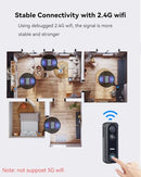 ZULINO VIDEO DOORBELL CAMERA WIRELESS RING CHIME HD LIVE VIEW - GRAY - Like New