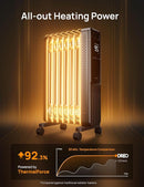 Dreo Oil Filled Radiator Electric Heaters Remote Control 1500W - Space Gray - Brand New