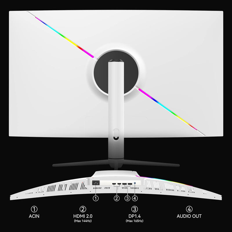 INNOCN 39G1R 39" Ultrawide Curved Gaming Monitor 165Hz QHD HDR10 99% sRGB- White - Like New
