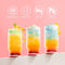 Combler Ribbed Glass Cups with Glass Straws 11oz Drinking Glasses Set of 8 - Like New